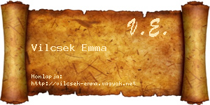 Vilcsek Emma névjegykártya