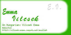 emma vilcsek business card